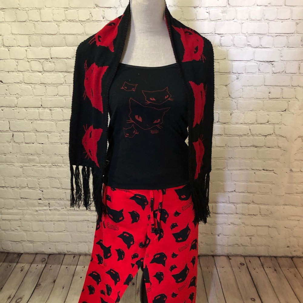 Emily the strange pajama set and reversible scarf